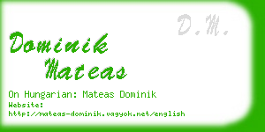 dominik mateas business card